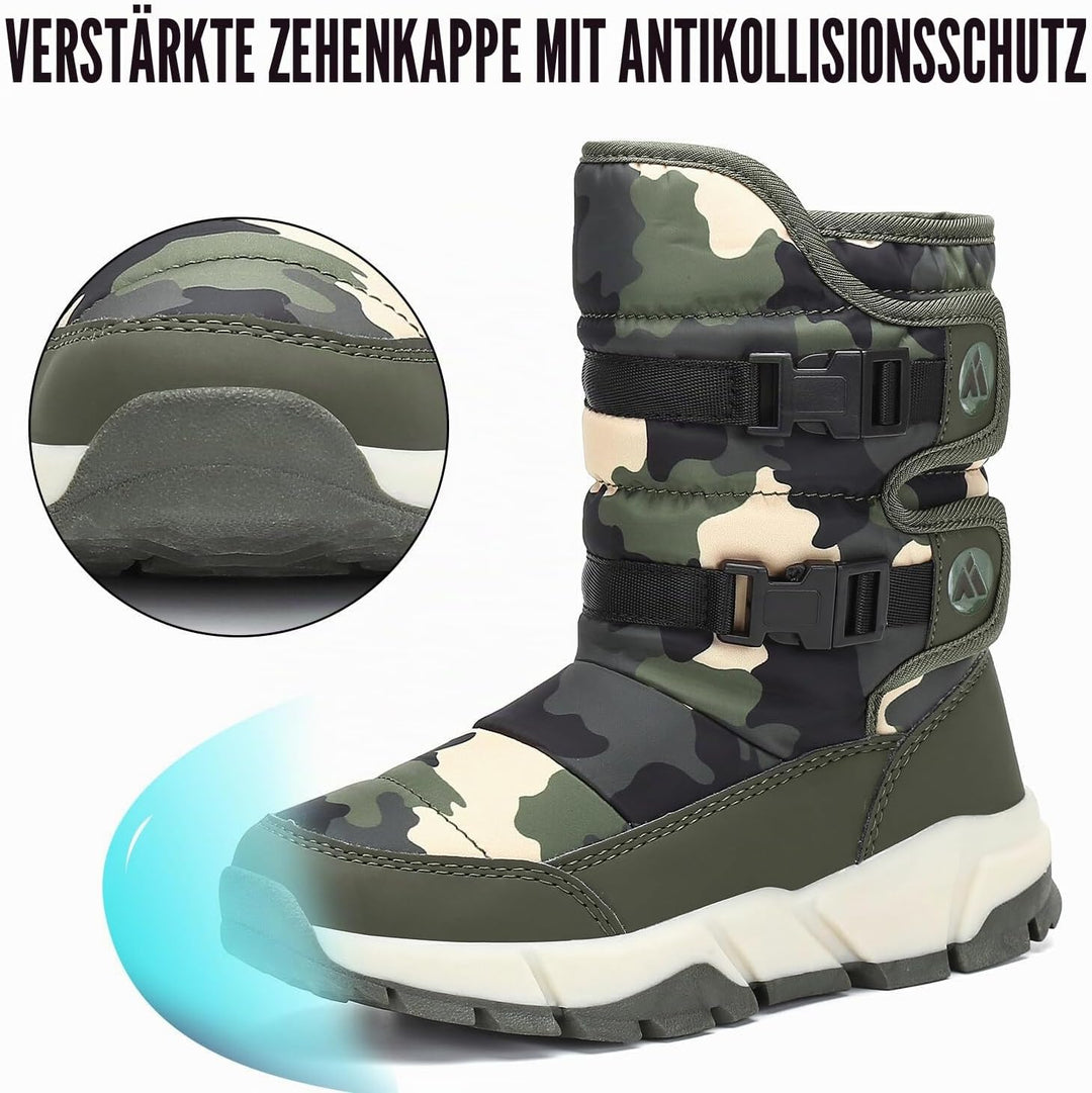 Kinder Winterstiefel Jungen Schneestiefel Mädchen Warm Gefütterte rutschfeste Winter Snowboots Outdo