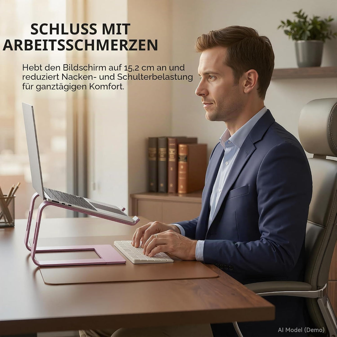 SOUNDANCE Laptop-Ständer, Aluminium-Computer-Erhöhung, ergonomischer Laptop-Ständer für den Schreibt