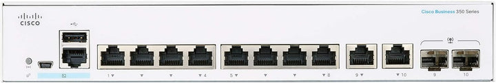Cisco Business CBS350-8T-E-2G Managed Switch | 8 GE-Ports | Ext. Netzteil | 2 x 1G-Combo-Ports | Beg