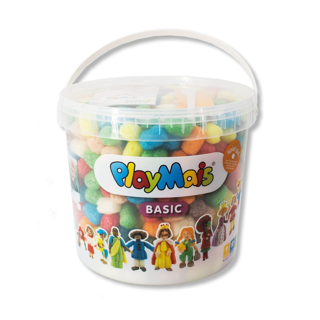 Playmais Basic 500 Bastelset für Kinder ab 3 Jahren | Basteleimer mit über 500 Stück zum Basteln | N