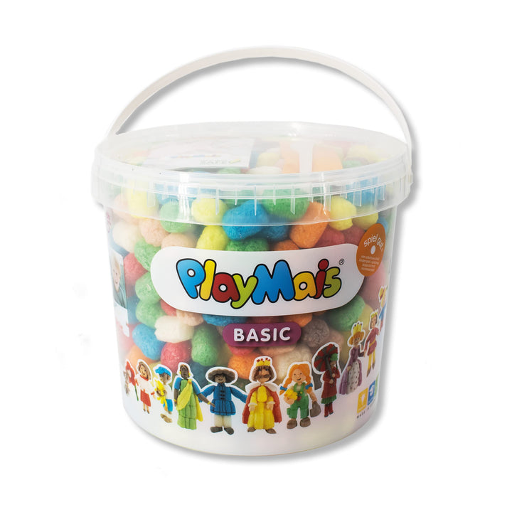 Playmais Basic 500 Bastelset für Kinder ab 3 Jahren | Basteleimer mit über 500 Stück zum Basteln | N