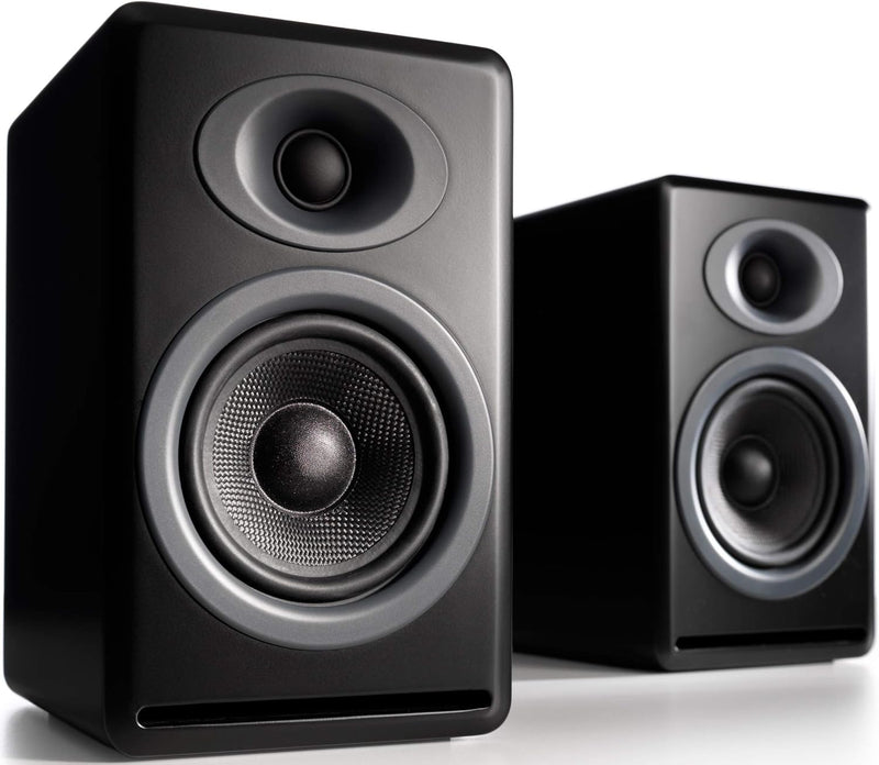 Audioengine P4 Passive Bookshelf Speakers | Home Stereo High-Performing 2-Way Desktop Speakers (Blac