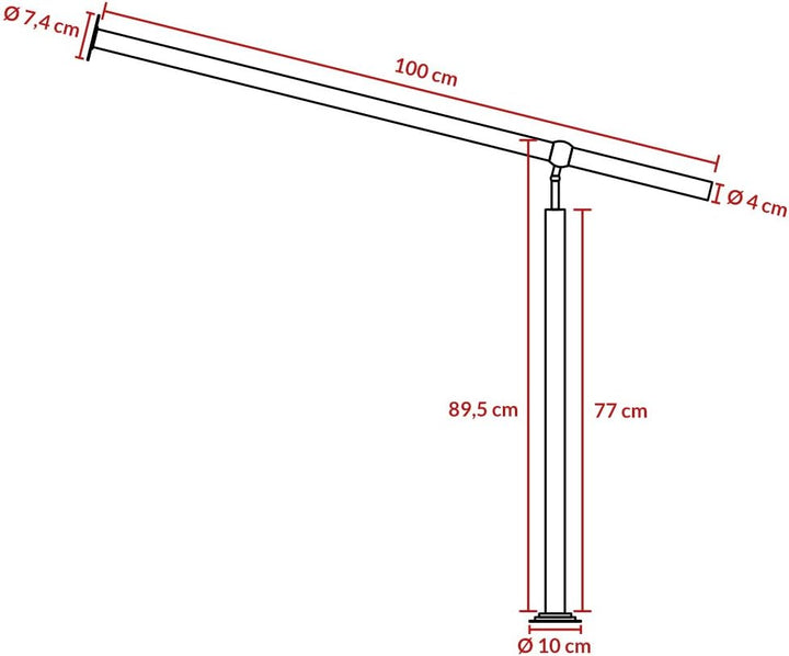 MONZANA® Edelstahl Eingangsgeländer 100cm Pflegeleicht Innen Aussen Handlauf Wandhandlauf Treppengel