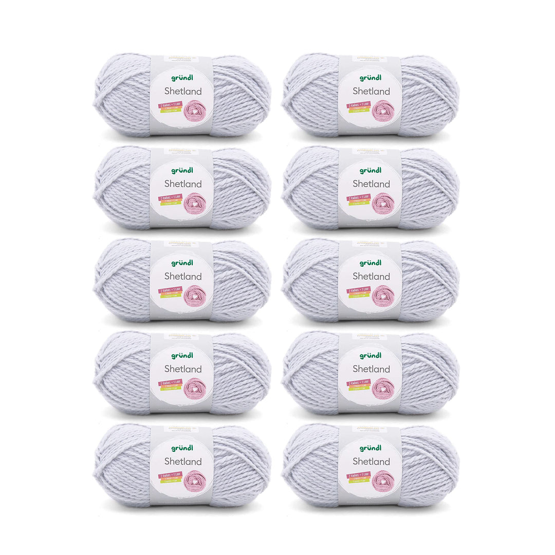 Gründl Shetland Wolle (modisches und weiches Strickgarn aus 80% Polyacryl und 20% Wolle, 100 g / 170