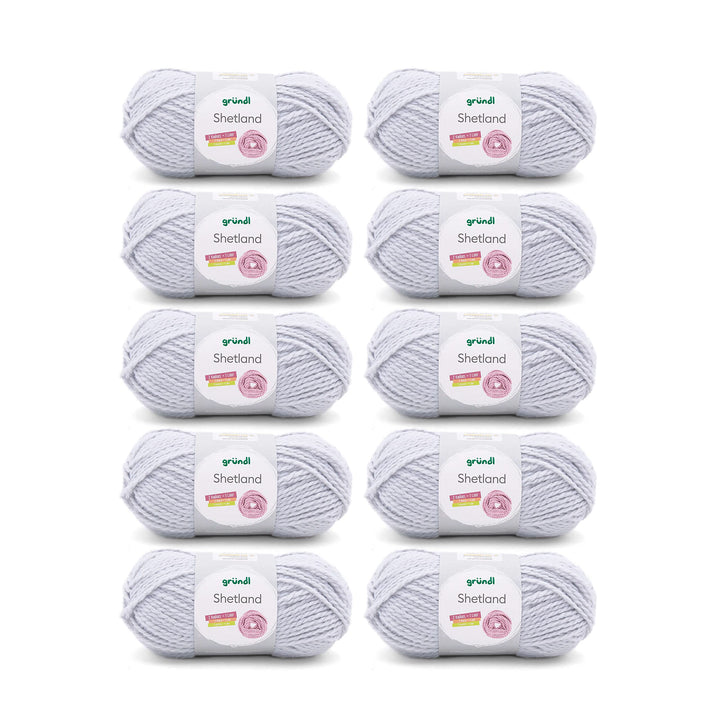Gründl Shetland Wolle (modisches und weiches Strickgarn aus 80% Polyacryl und 20% Wolle, 100 g / 170