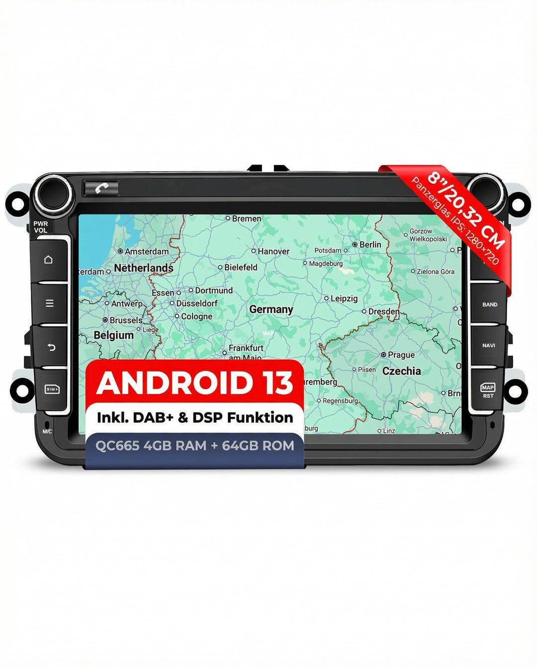 M.I.C. AV8V7 Android 12 Autoradio mit navi Qualcomm Snapdragon 665 4G+64G Ersatz für VW Golf t5 tour