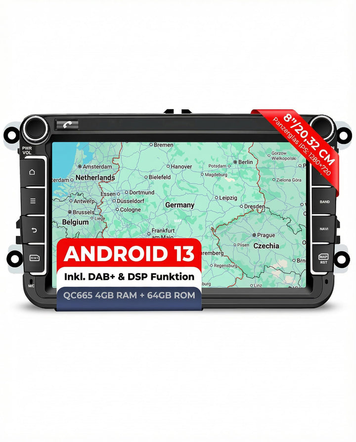 M.I.C. AV8V7 Android 12 Autoradio mit navi Qualcomm Snapdragon 665 4G+64G Ersatz für VW Golf t5 tour