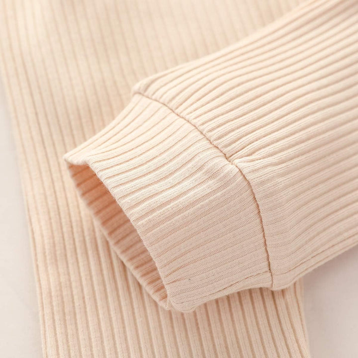 Geagodelia Baby Mädchen Einfarbige Kleidung Outfit 6-12 Monate Beige, 6-12 Monate Beige