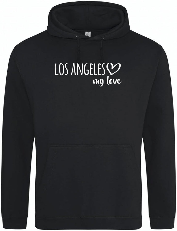 Huuraa Unisex Hoodie Los Angeles My Love Pullover Vegan Grösse 3XL für alle Fans von Los Angeles USA