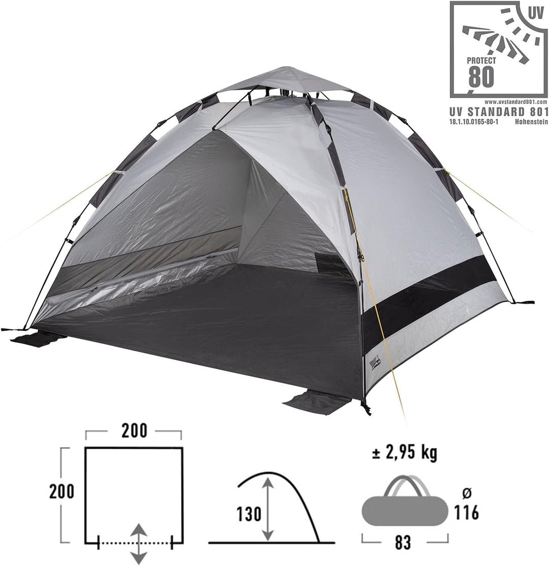 High Peak Calida 80 Strandmuschel grau 2022 Terrassenüberdachung