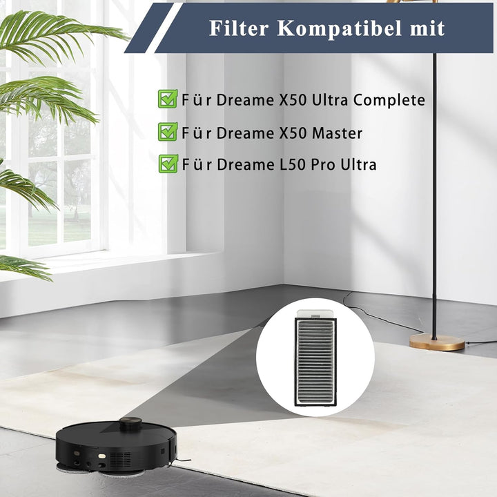 HEPA Filter kompatibel mit Dreame X50 Ultra Complete/L50 Pro Ultra /X50 Master/S40 Enhanced Edition/