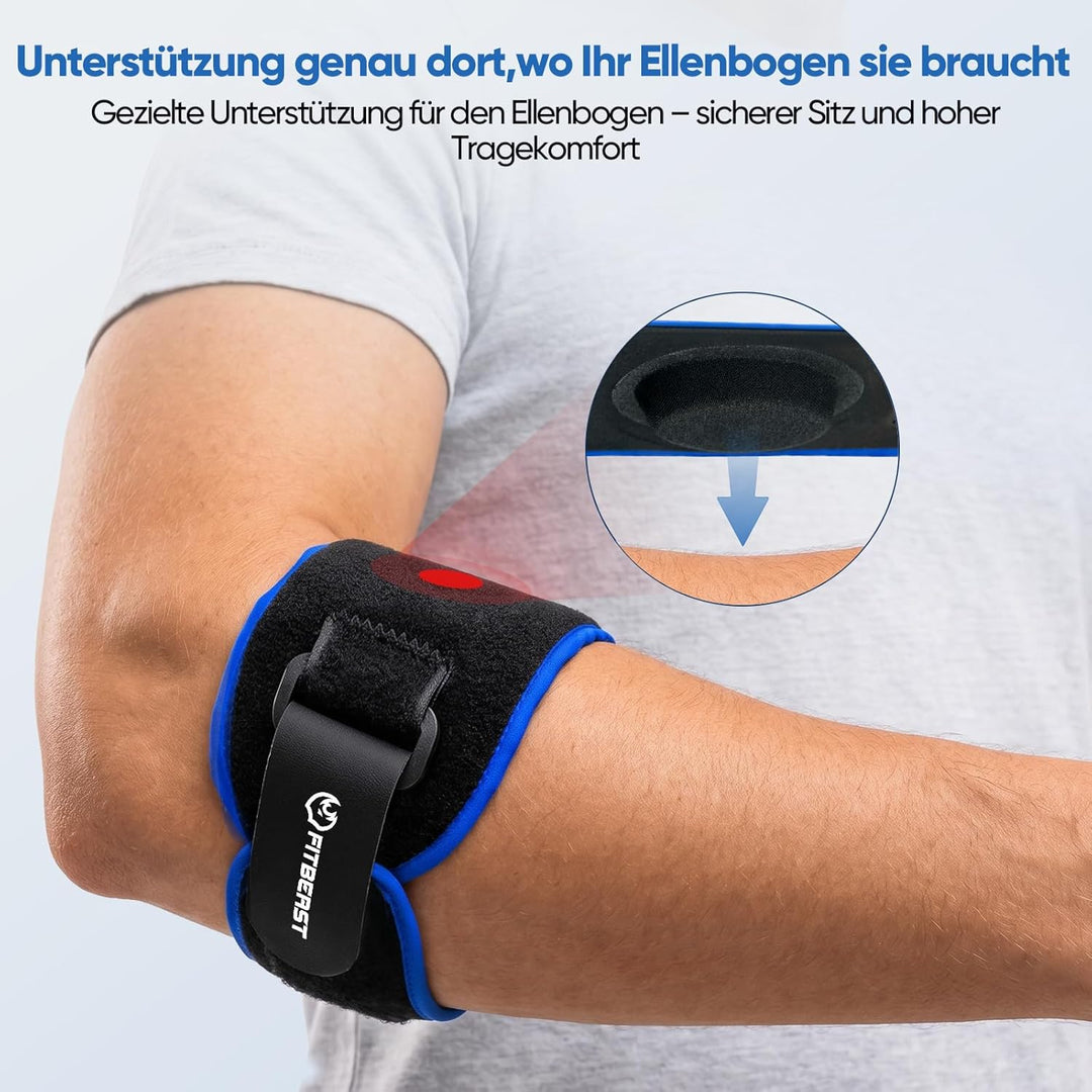 FitBeast Flex Therapy Bar Unterarmtrainer für Tennisarm und Golferellenbogen, 4 Widerstände Griffkra