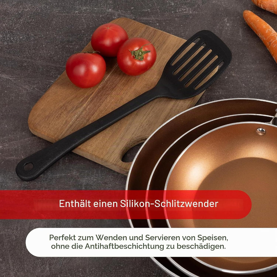 BERGNER Loja Reeco - 4-Piece Set - 3 Frying Pans 18-22 and 26 cm Induction Cookware + 1 Forged Alumi