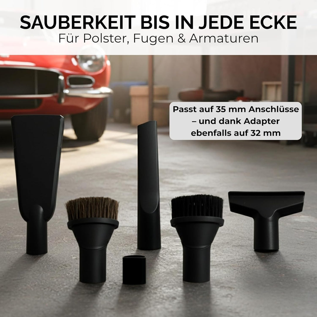 Komfort Auto Staubsauger Düsen Set kompatibel mit Bosch Siemens Miele Kärcher Einhell Numatic Severi