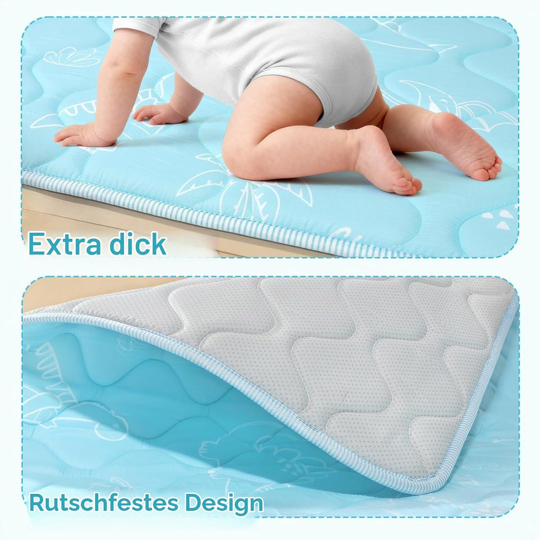 Krabbelmatt Baby 127x127cm,Faltbar Spielmatte Baby,Weiche Dicke Krabbeldecke maschinenwaschbare für