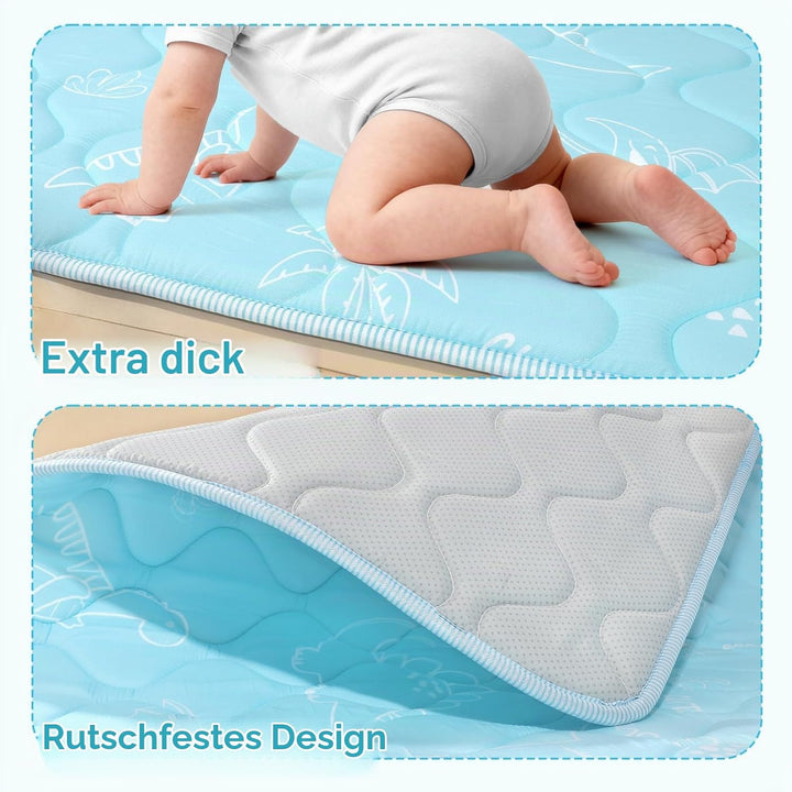 Krabbelmatt Baby 127x127cm,Faltbar Spielmatte Baby,Weiche Dicke Krabbeldecke maschinenwaschbare für