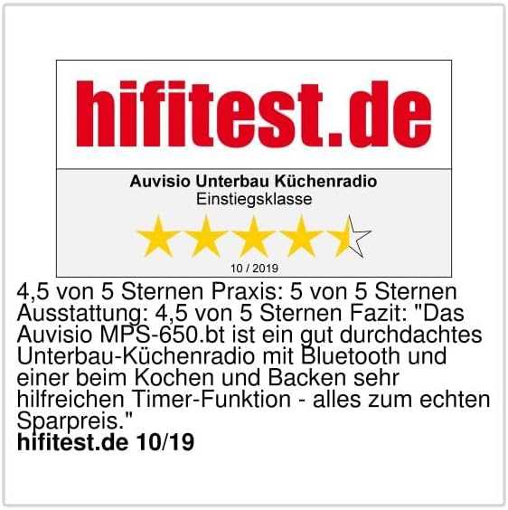 auvisio Küchenunterbauradio: Stereo-FM-Küchen-Unterbauradio mit Bluetooth, Timer, Wecker, LCD, PLL (