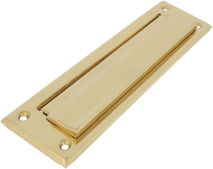 Amig - Briefkastenschlitz Golden Mod. 1 - Klappe für Wände oder Türen - Briefsammler mit Messingdeck