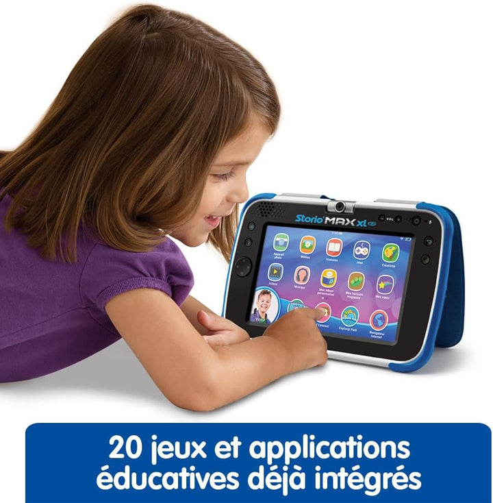 VTech – Tablet Storio Max XL 2 blau – 7 Zoll Kinder-Tablet 1% Lernfunktion – französische Version Ei