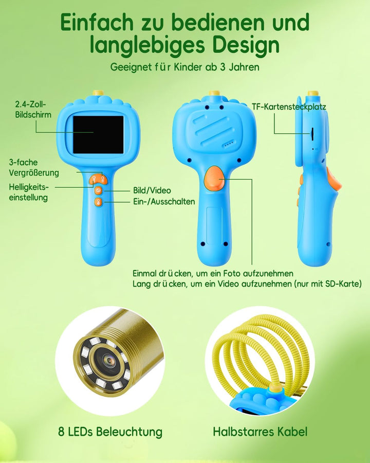 Endoskopkamera für Kinder, Ashfly 1080P Kinder Kamera, STEM Spielzeug für Outdoor Garten Camping Nat
