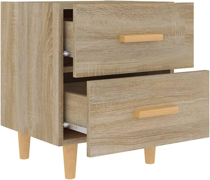 homiuse 44x40x47,5 cm 2 STK Nachttisch NachtkäStchen Sonoma-Eiche NachtischschräNke Mini Kommode Nac