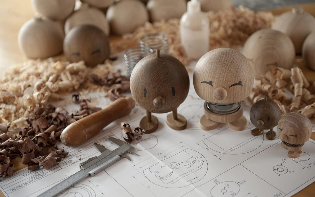 Hoptimist - Skandinavisches Design - Large Bimble aus Holz - Höhe 12,4 cm - Oak L Oak, L Oak