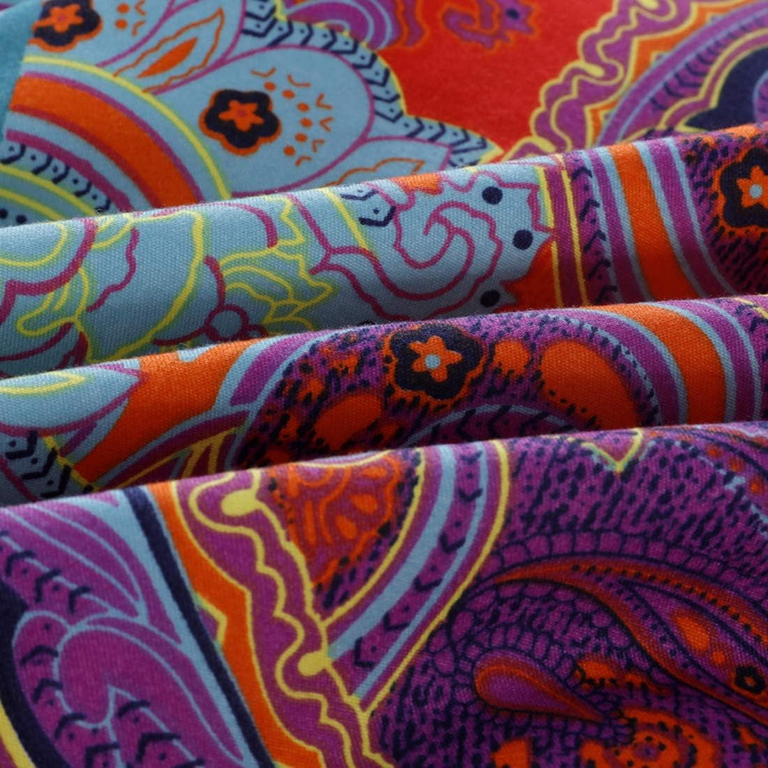 Omela Bettwäsche Boho 135x200 4teilig Exotisch Indisch Design Bohemian Bettbezüge mit Reissverschlus