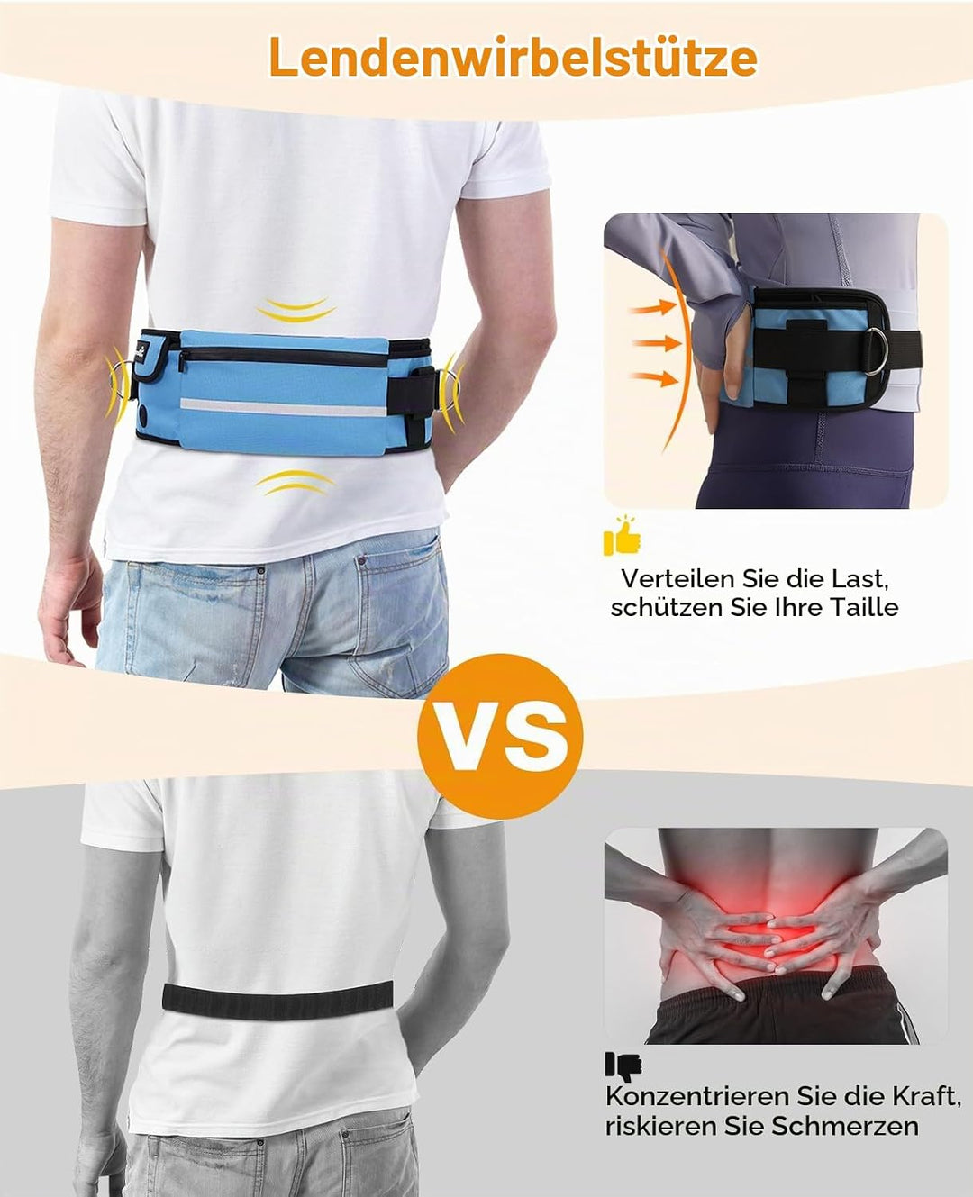 pecute Joggingleine Hunde mit Bauchgurt, Laufgürtel Hundeleine für Grosse und Mittelgrosse Hunde, Le