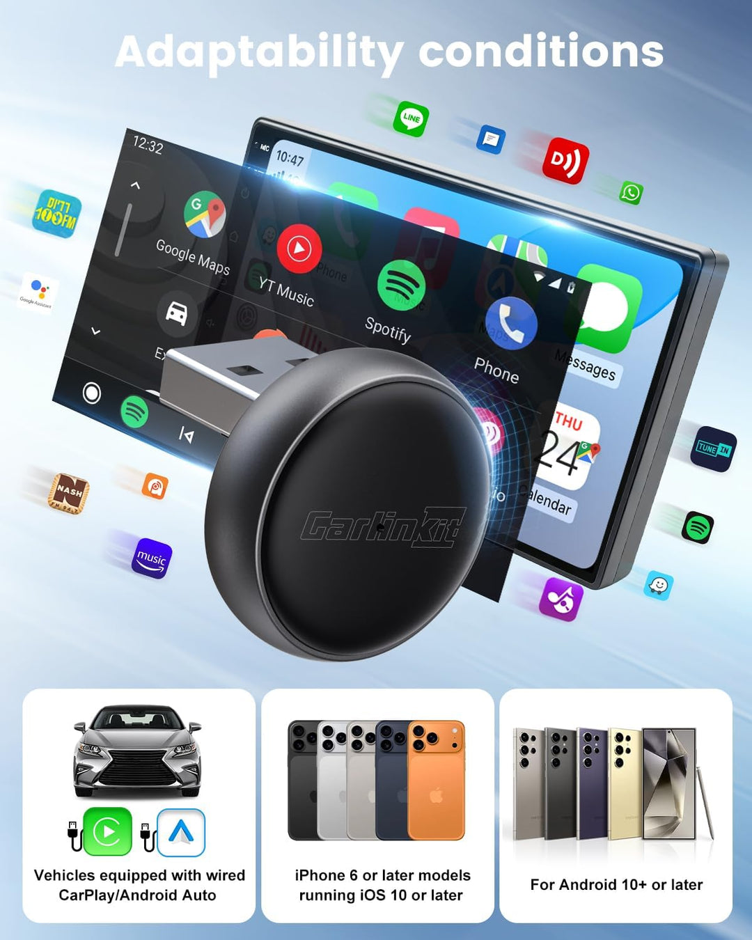 CarlinKit MINI Ultra3 – der neueste kabellose CarPlay- und Android Auto-Adapter, der kabelgebundene