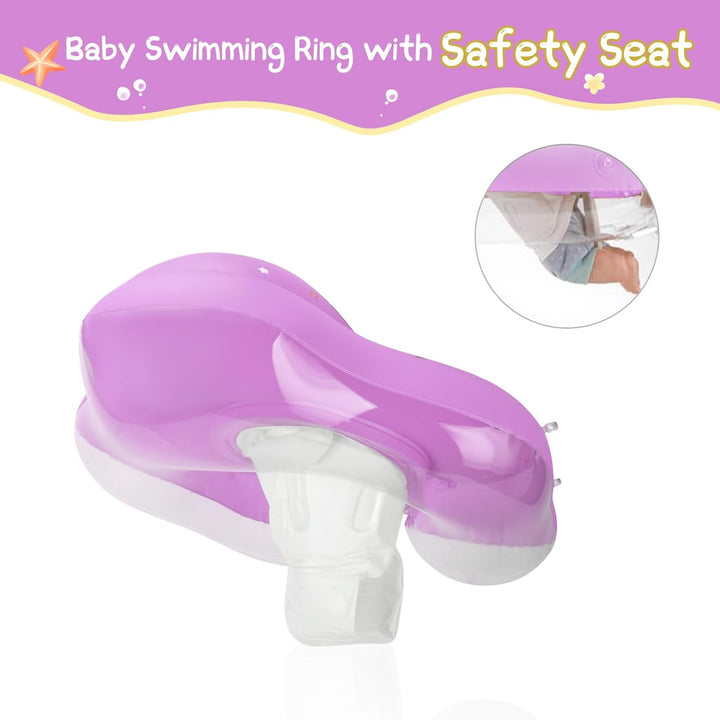 Schwimmring Baby mit Abnehmbarem Sonnendach, Baby Schwimmring ab 3-6-36 Monate, Schwimmhilfe Schwimm