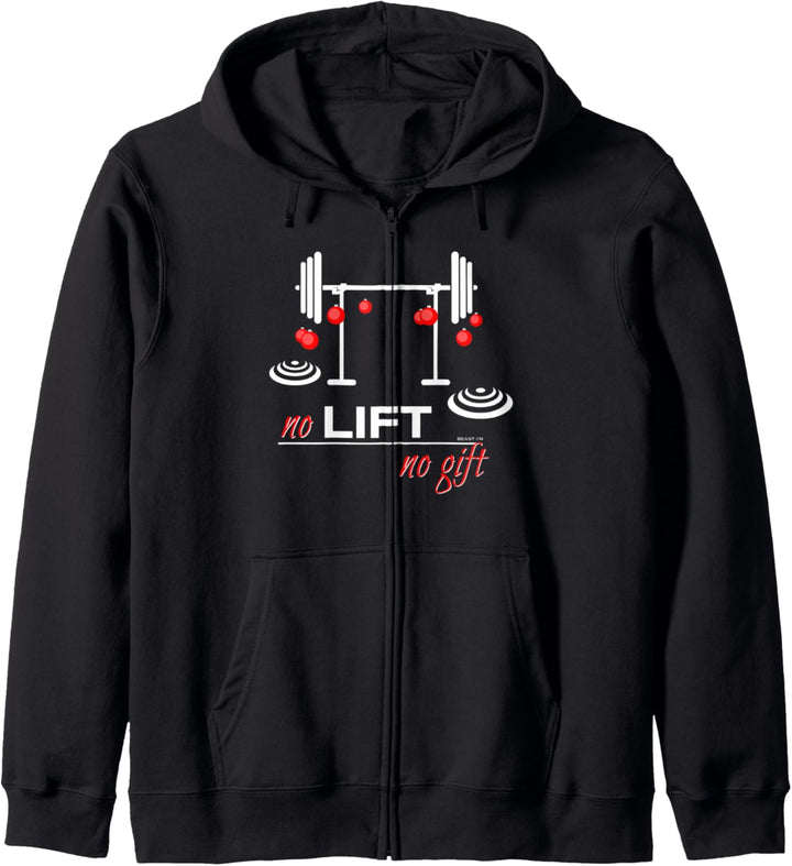 No Lift no Fitness Hantel Lustige Gym Weihnachten Sprüche Kapuzenjacke