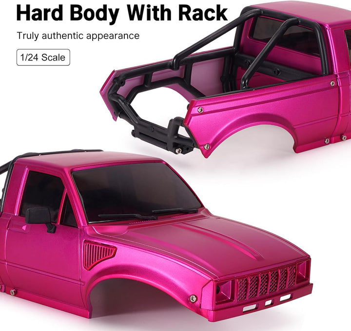 INJORA IR60-24 Pickup Hardbody Schale Karosserie mit Bettrahmen für 1/24 RC Crawler Axial SCX24 C10