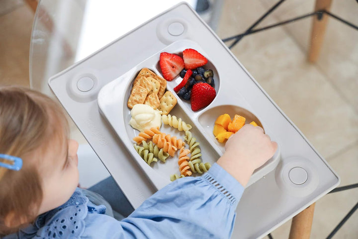 Tisch-Sets und Teller mit Saugnapf, mit Löffel für Kinder von RayMoonFütterset für Kleinkind und Bab