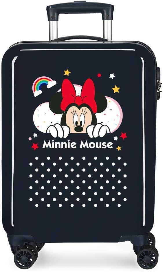 Disney Minnie Rainbow Kabinentasche, Blau, 37 x 55 x 20 cm, starrer ABS-Kombinationsverschluss seitl