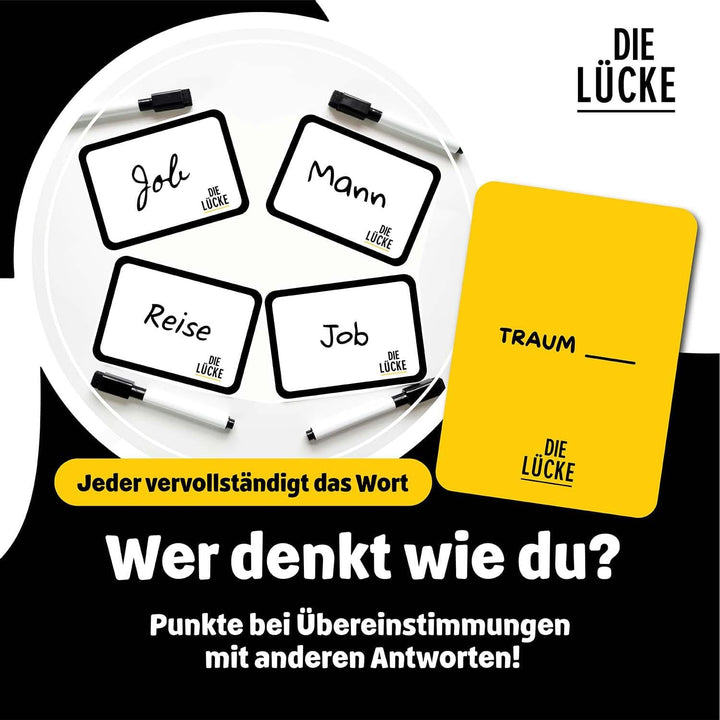 TIPSI Die Lücke – Wer Denkt wie du? | Das Lustige Spiel für Erwachsene mit schwarzem Humor | Gesells