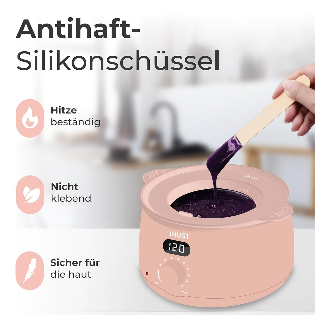 Wachswärmer-Set Pink mit 600g Wachsperlen & viel Zubehör, inkl. After-Wachs-Spray, Wachsset Waxing P