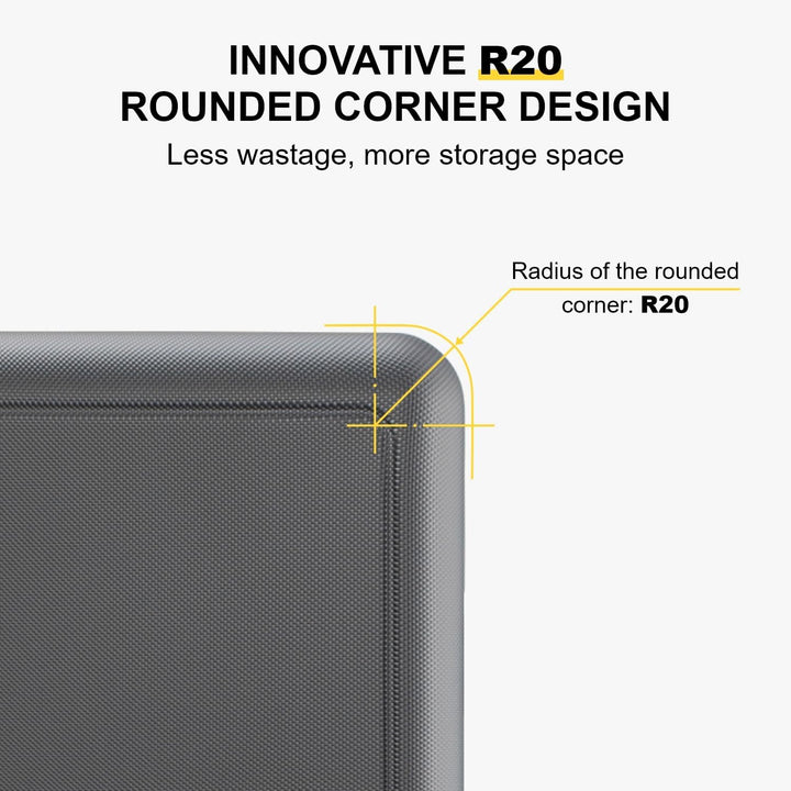 LEVEL8 Koffer Trolley Leicht Hartschalenkoffer mit 6PCS Packwürfel, Reisekoffer Handgepäck,TSA,100%