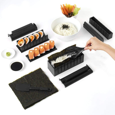 Sushi Maker Kit, AGPTEK 11 tlg Komplett Sushi Making Kit, 5 Formen DIY Selber Sushi Machen Set mit h