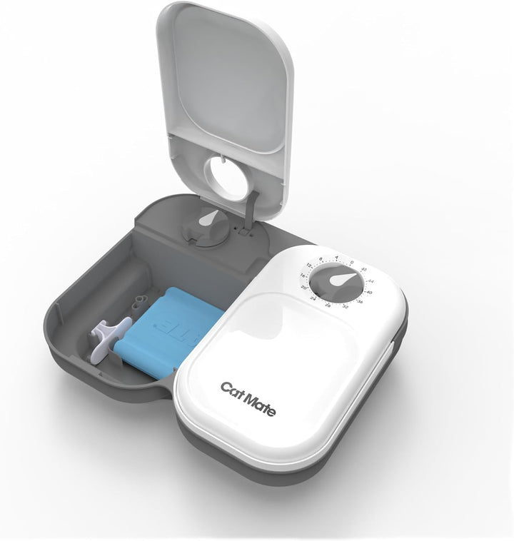 Kerbl 80896 Cat Mate Automatischer Futterspender 2 Mahlzeiten, 0.825 kg,