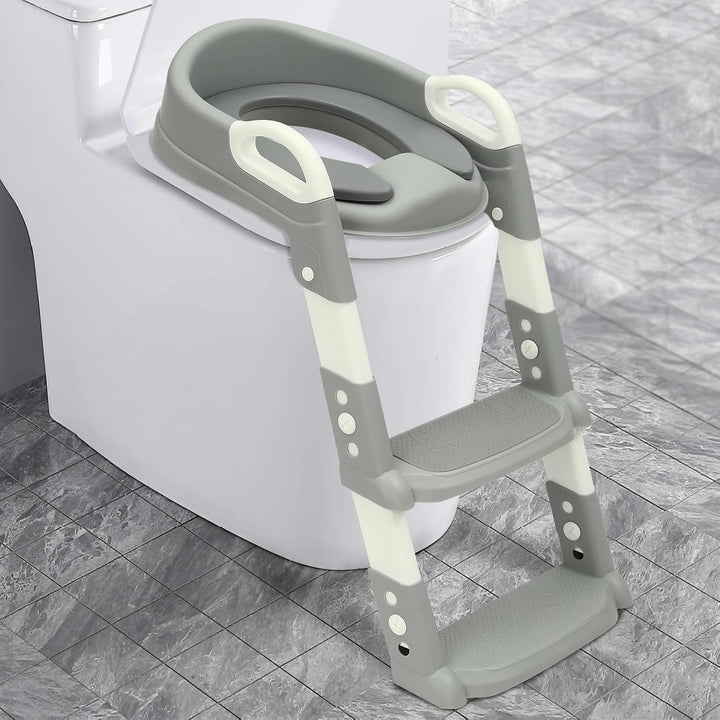 Toilettensitze mit Treppe für Kinder Toiletten-Trainer mit Treppe und Griffe Faltbar Kindertoilette