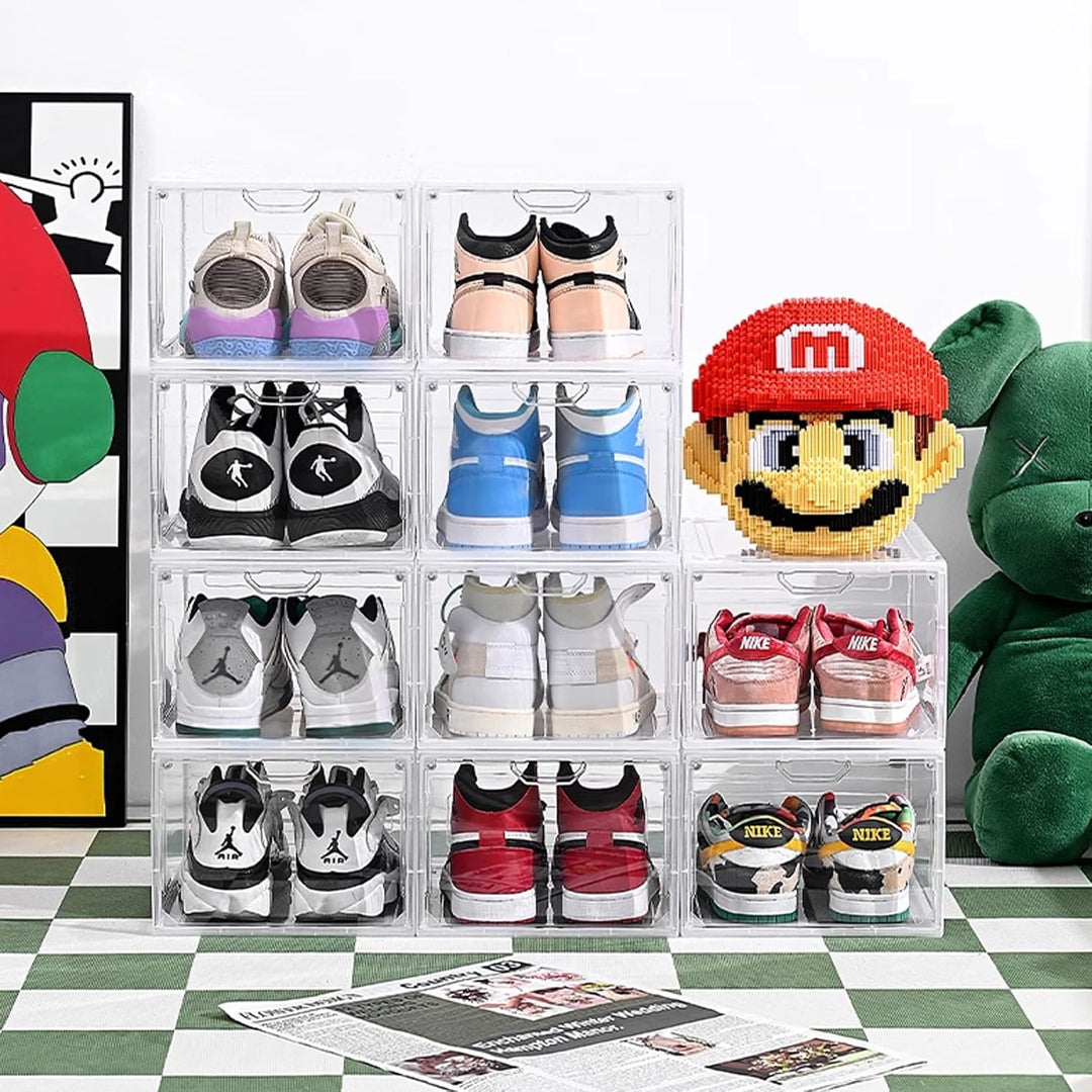 Schuhboxen Organizer-Schuhkartons durchsichtig,Transparent Schuhaufbewahrung für Sneakers und Turnsc