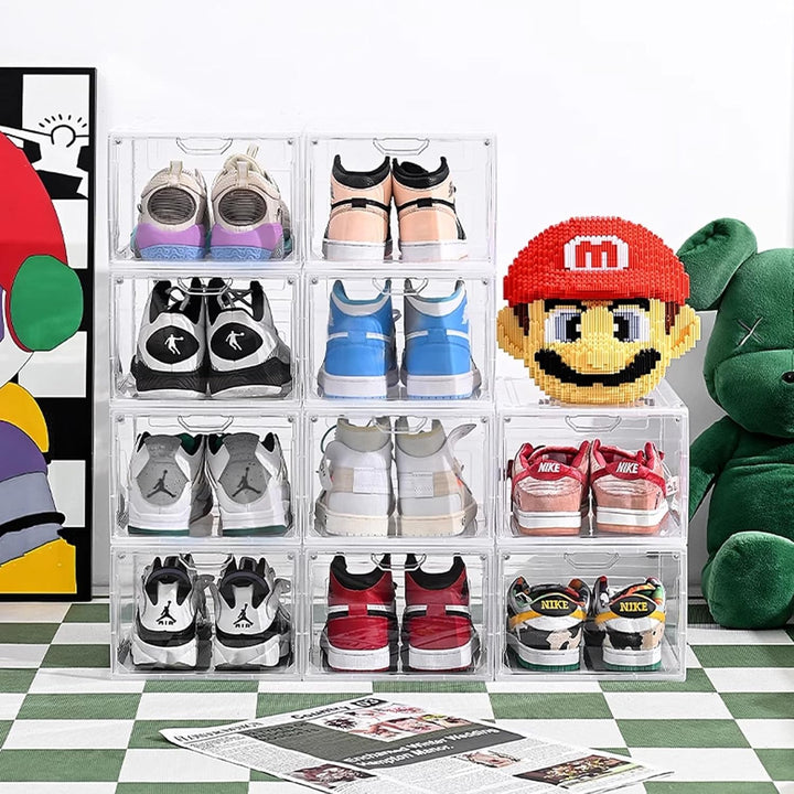 Schuhboxen Organizer-Schuhkartons durchsichtig,Transparent Schuhaufbewahrung für Sneakers und Turnsc