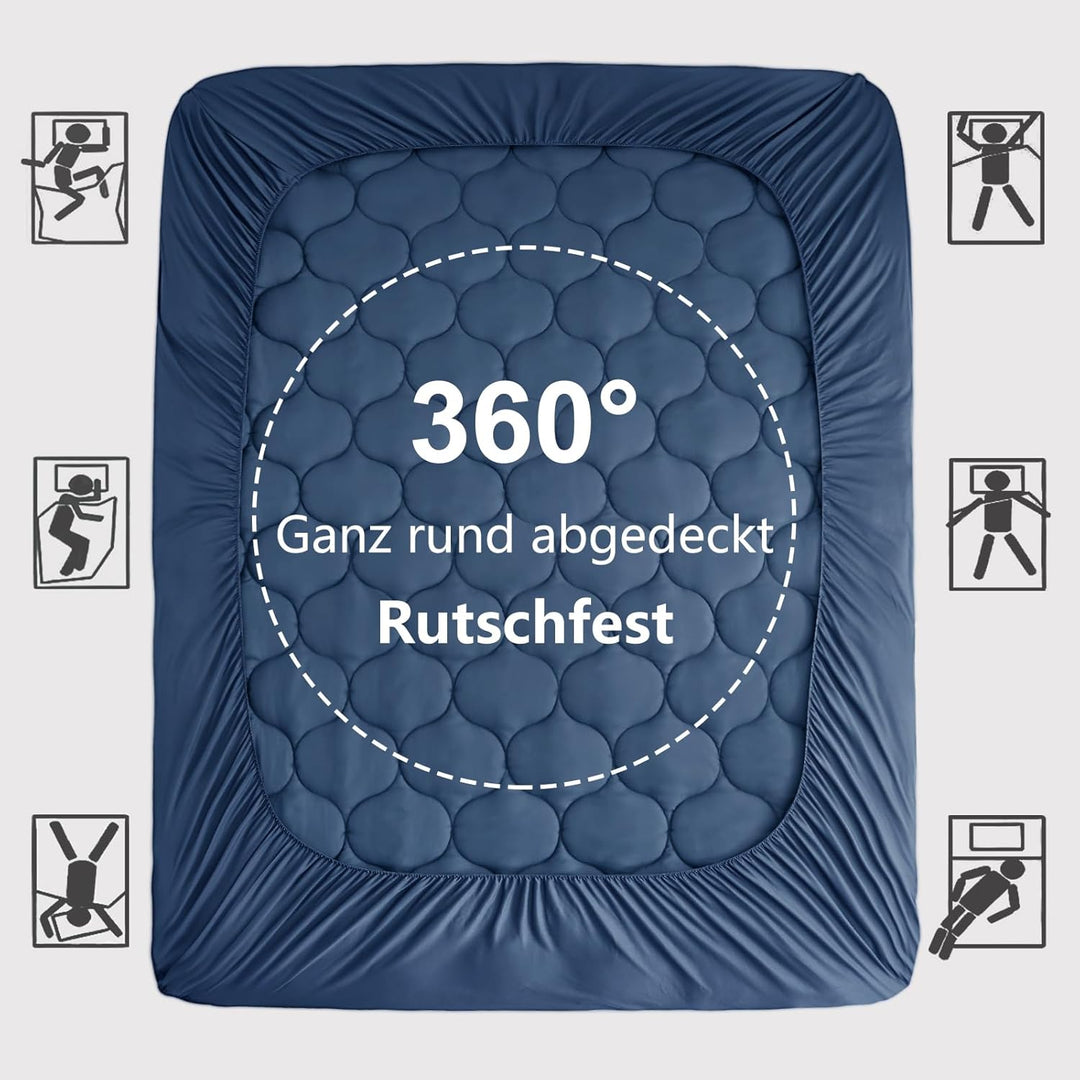 DUANDUAN Matratzen Topper 160x200cm,weicher Topper, Matratzenauflage mit tiefen Taschen,Maschinenwas