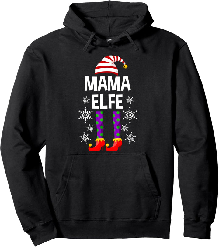 Mama Elfe Elfen Mutter Partnerlook Weihnachtselfen Pullover Hoodie