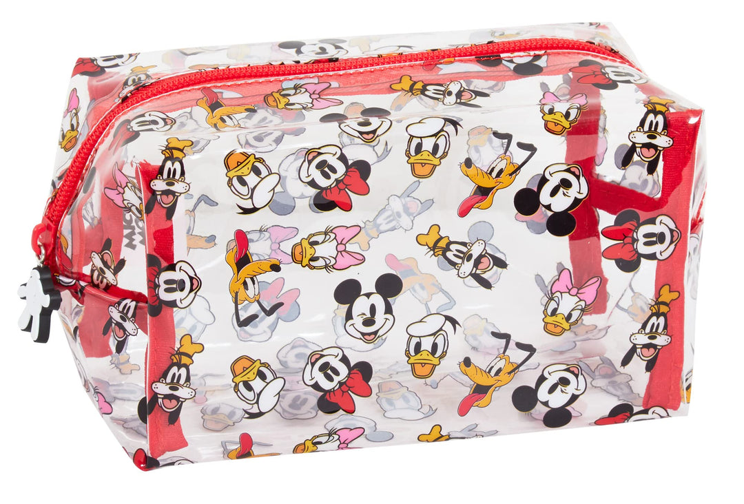 Mickey Mouse Minnie Mouse and Friends transparente Kosmetiktasche für Mädchen und Damen, transparent