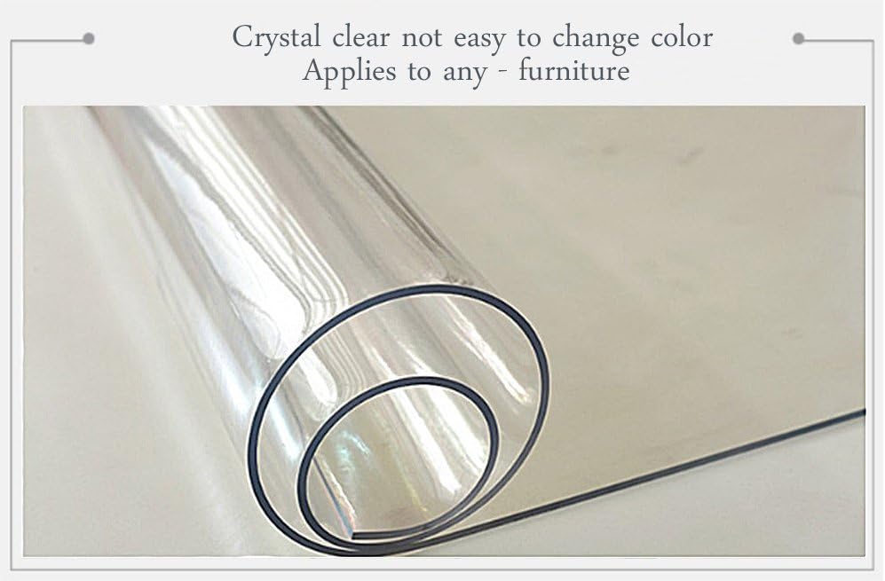 Ever Fairy Kunststoff Transparent Küche Esstisch Abdeckung Tischdecke Protector Stuhl Matte mit Lipp