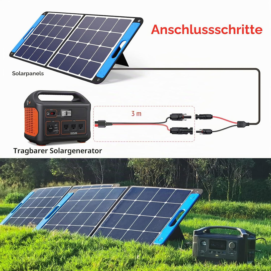 ELFCULB Solar auf Anderson Kabel 10AWG Solarladekabel 45A Anderson Stecker für Powerstation Solarpan