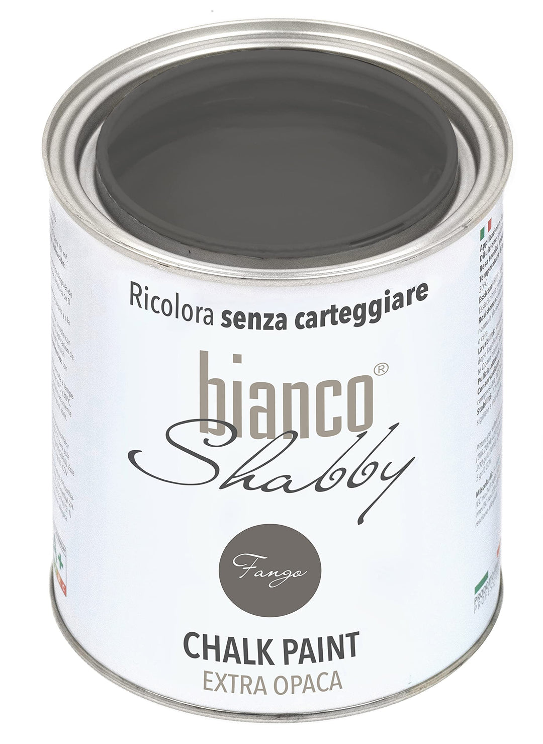 bianco Shabby® Fango Kreidefarbe Wasserbasis für Alle Oberflächen einfach zu verarbeiten ohne schlec