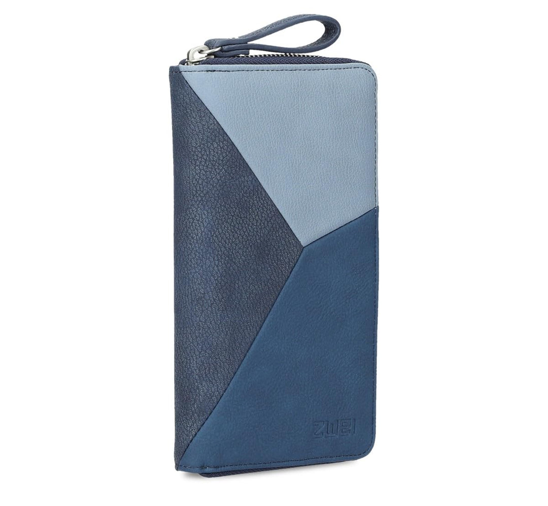 Zwei JANA Wallet J02 Nubuk-Blue, Nubuk-blue