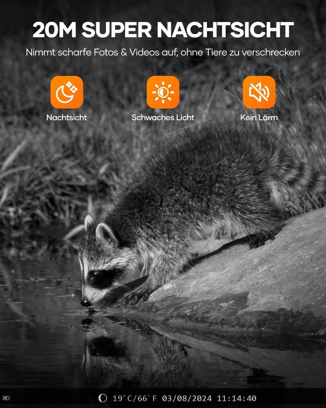 Wildkamera mit Handyübertragungs-App,WIAN Solar Wildtierkamera mit Nachtsicht Bewegungsmelder,48MP 3